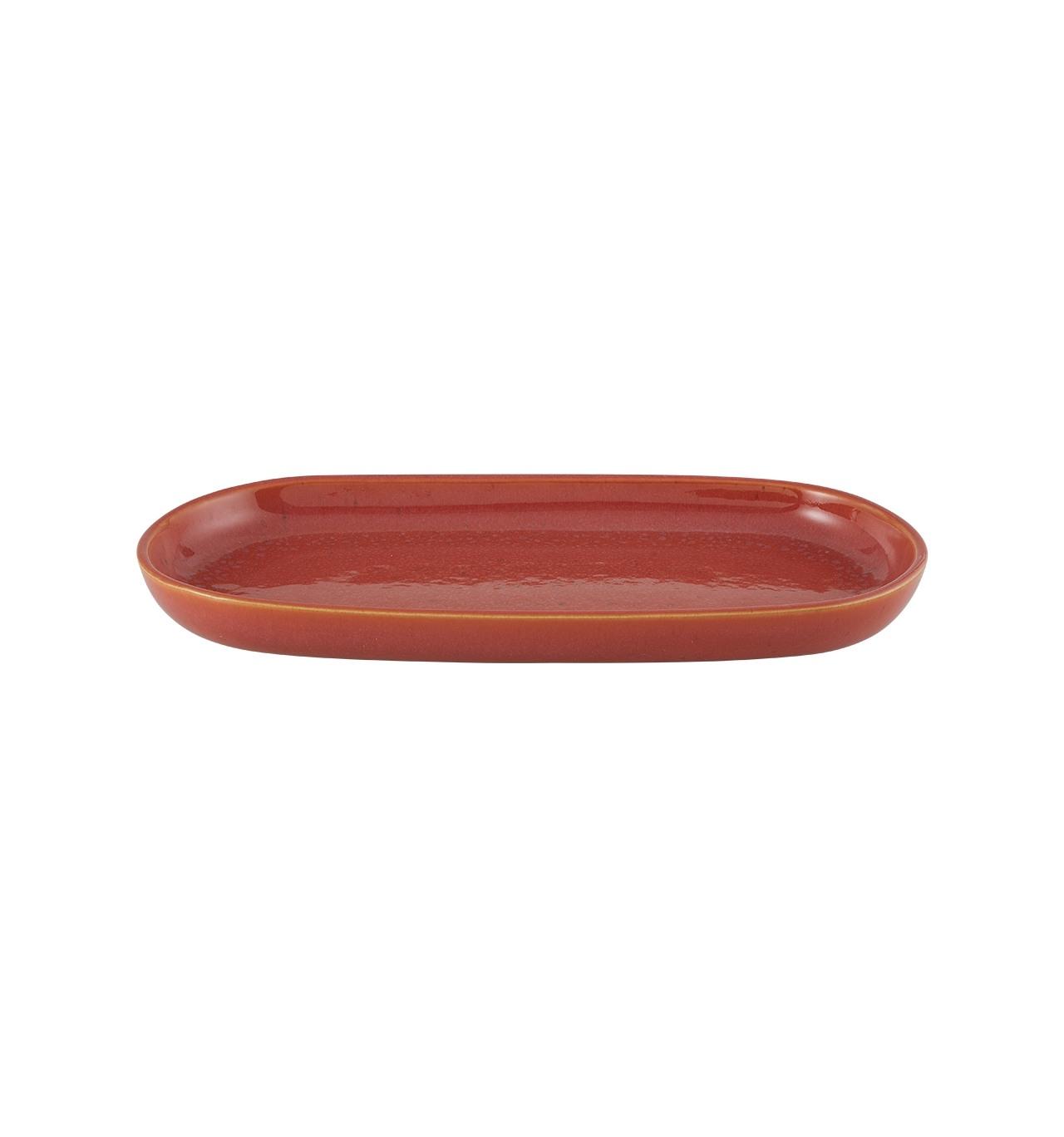 Coral Oval Tray Flat