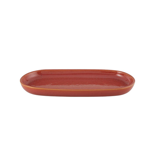 Coral Oval Tray Flat
