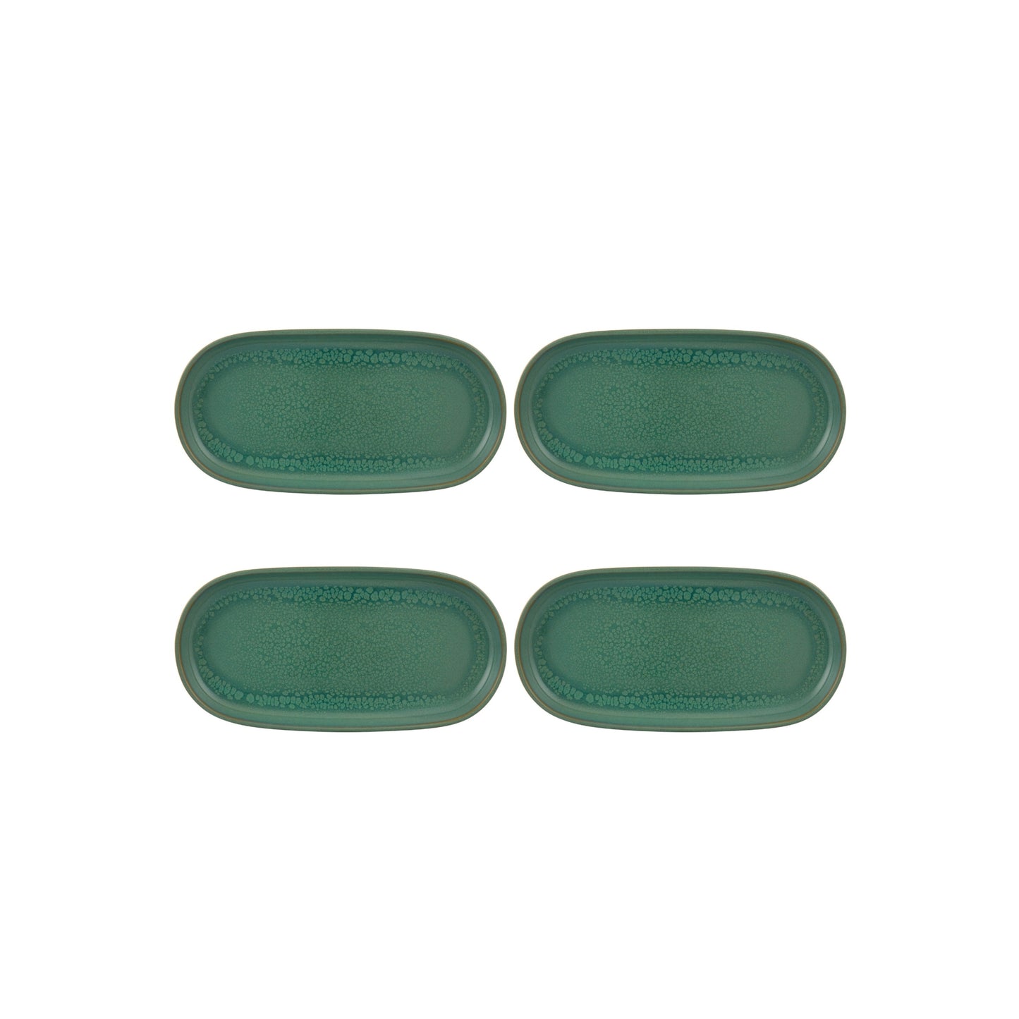 Oval Tray Jade Flat, set of 4