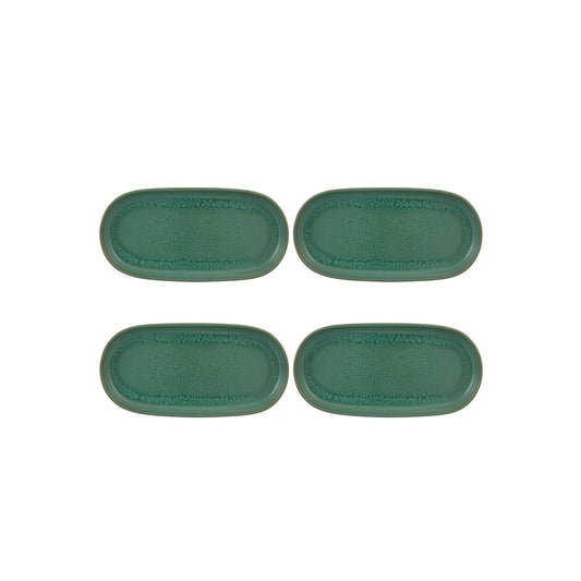 Oval Tray Jade Flat, set of 4