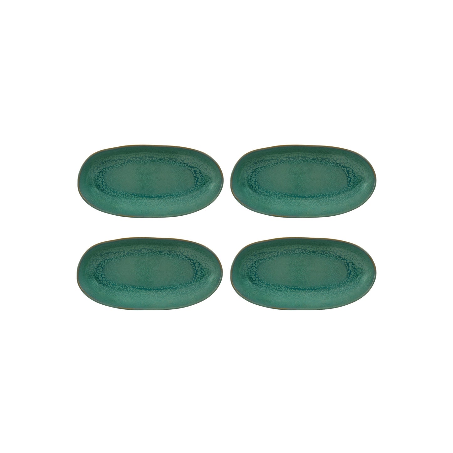 Oval Tray Jade, set of 4, 13 4/7"