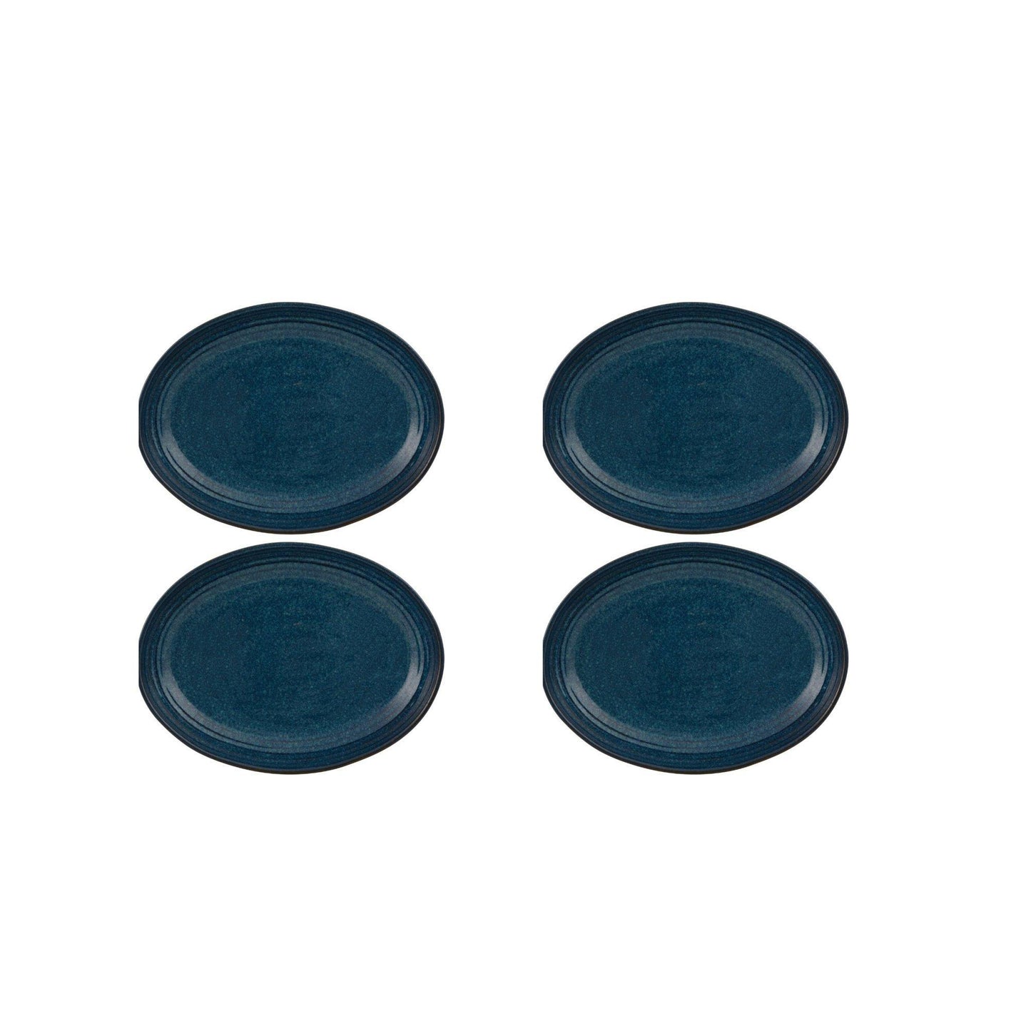 Lapis Lazuli Oval Platter/Dinner Plate 10", Set of 4