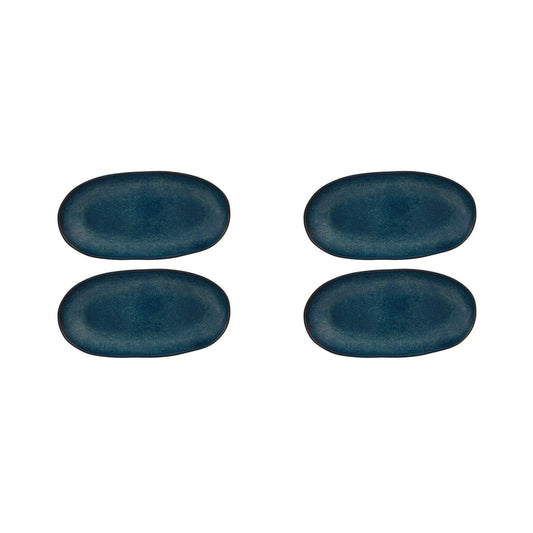 Lapis Lazuli Oval Tray/Plate 13", Set of 4