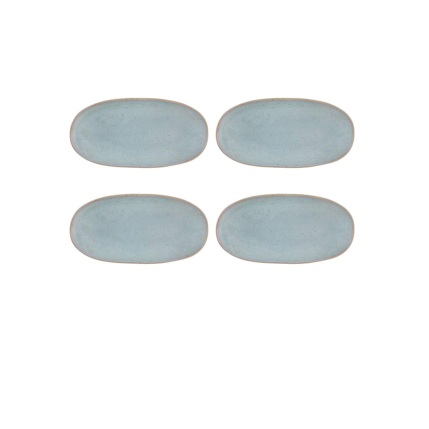 Oval Tray Moonstone, set of 4. 13 4/7"