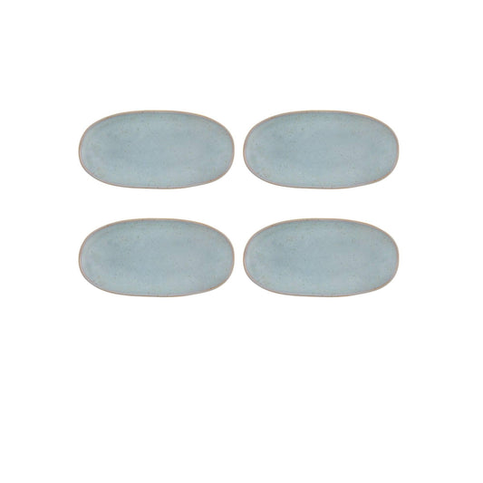 Oval Tray Moonstone, set of 4. 13 4/7"