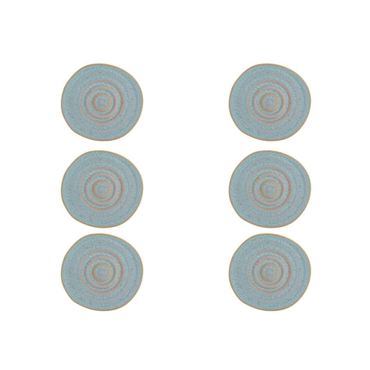 Saucer Moonstone, set of 6