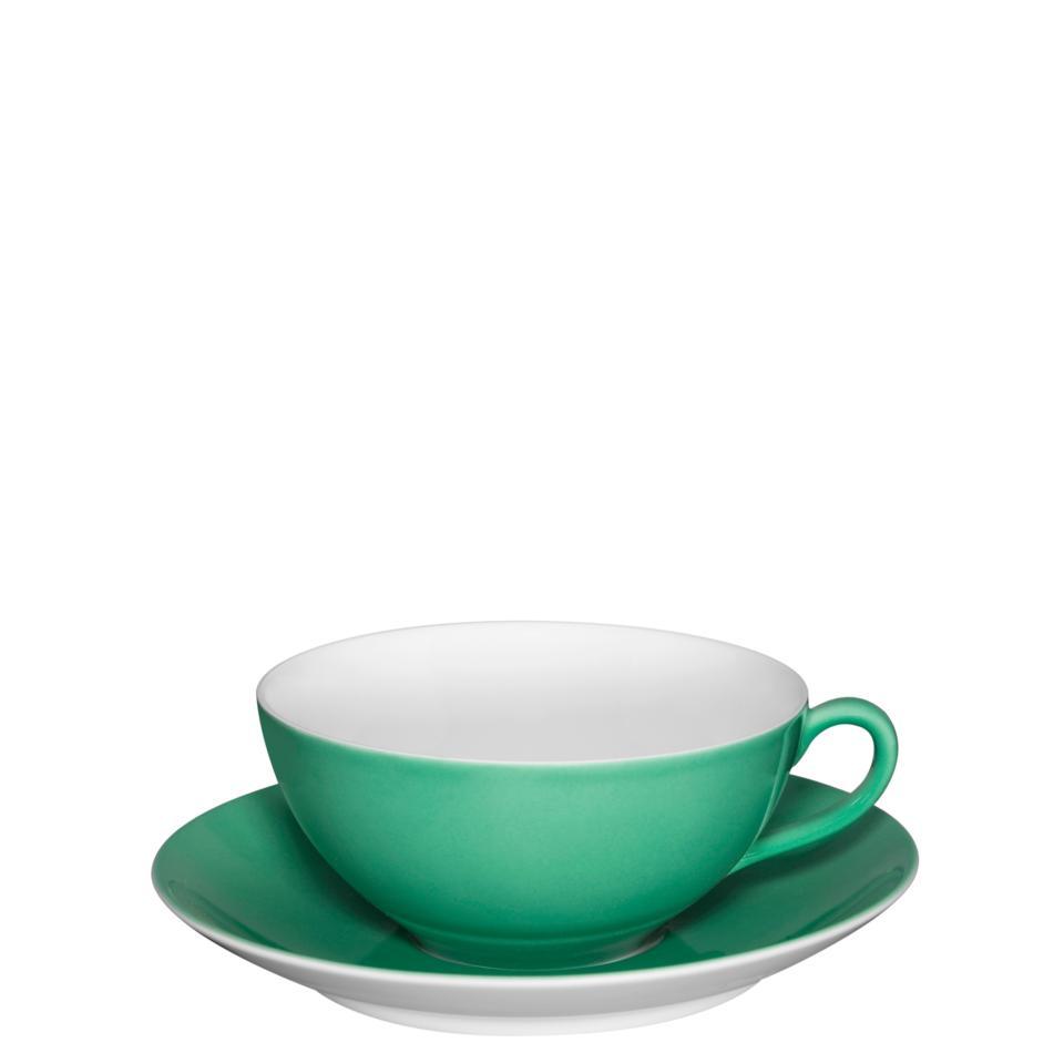 Tea Cup & Saucer Light Green