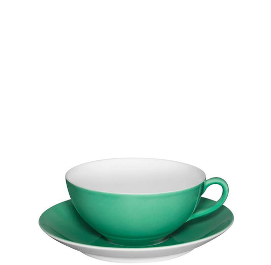 Tea Cup & Saucer Light Green