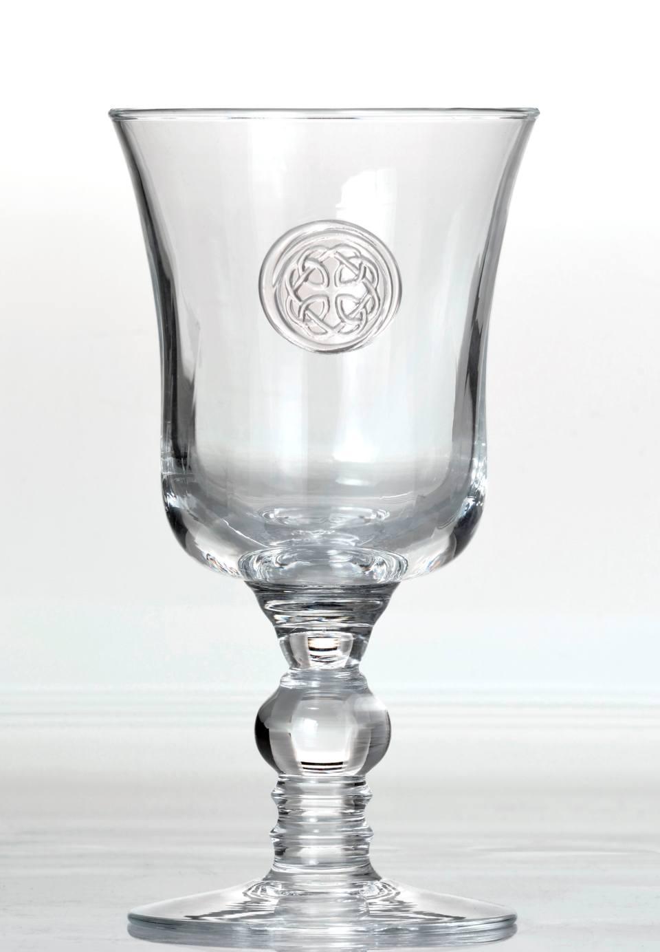 Footed Goblet - Hand Stamped Medallion