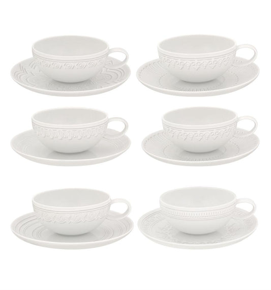 Set Of 6 Tea Cup & Saucer