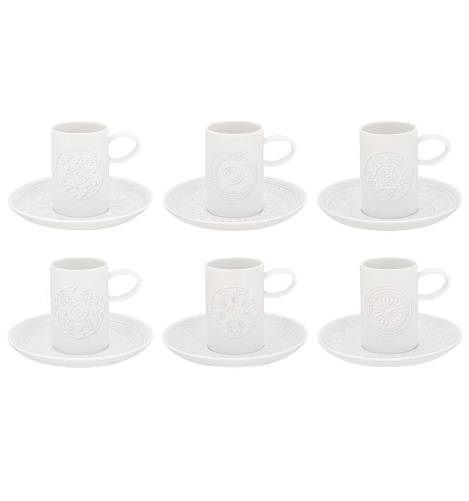 Set Of 6 Coffee Cup & Saucer