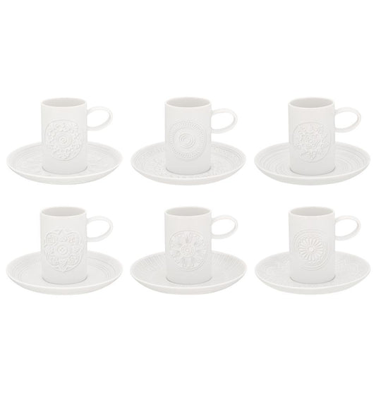 Set Of 6 Coffee Cup & Saucer