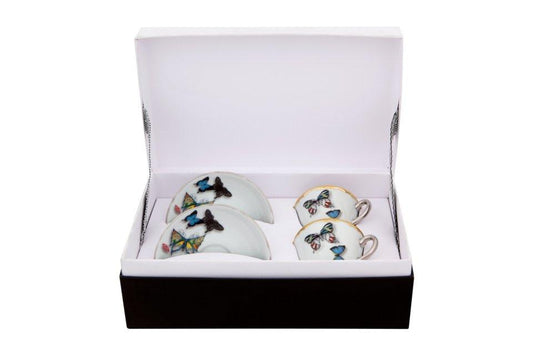 Set 2 Coffee Cups & Saucers