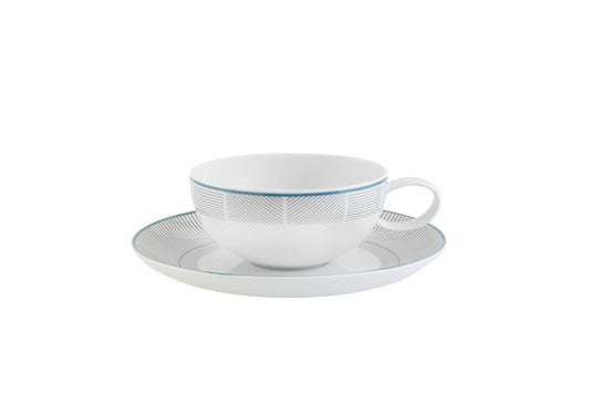 Tea Cup And Saucer Blue