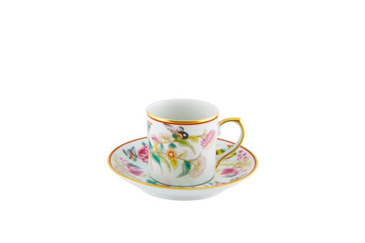 Espresso/Coffee Cup And Saucer Flowers