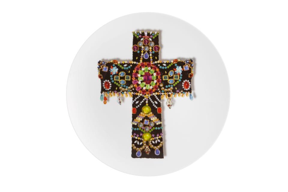 Dessert Plate "Black Cross"