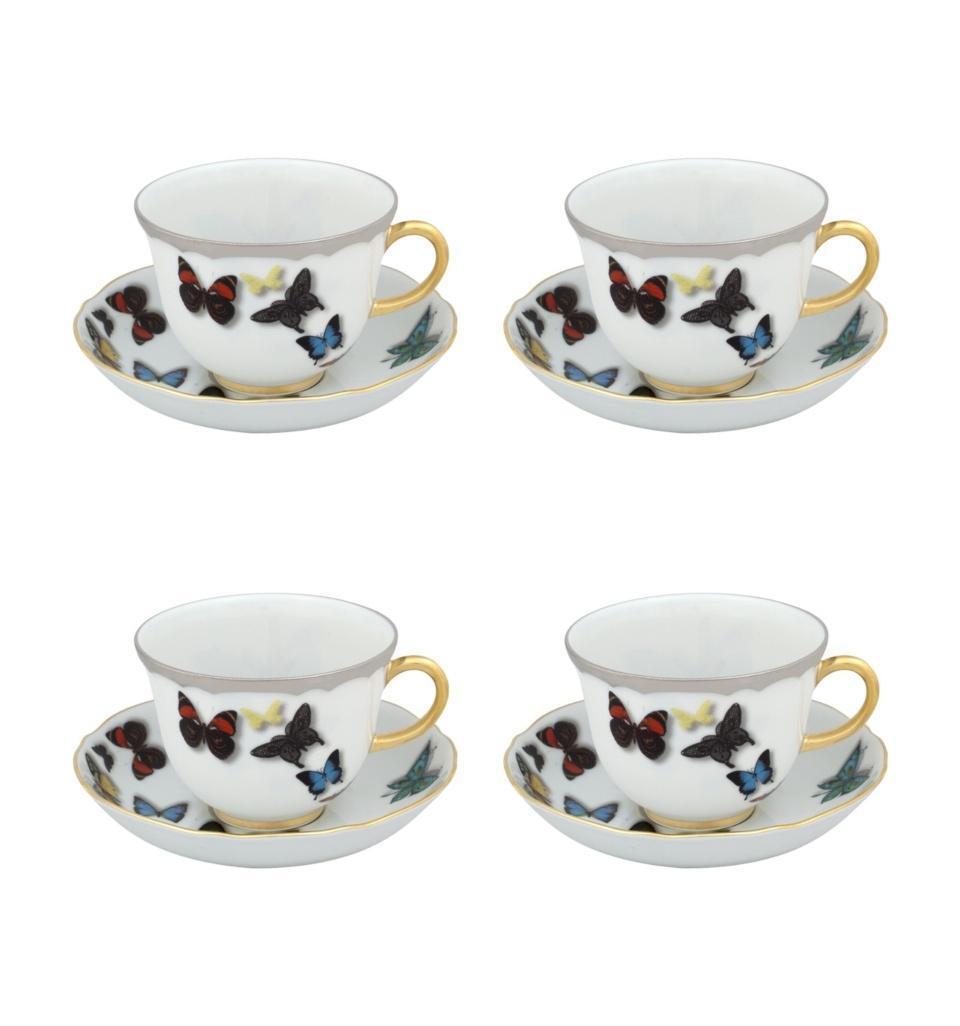 Tea Cup And Saucer, set of 4