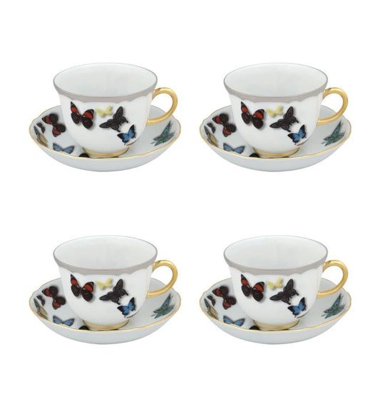 Tea Cup And Saucer, set of 4