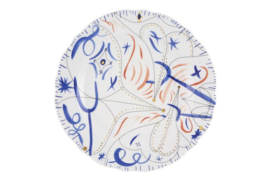Round Platter Blue