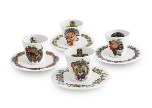 Expresso Cups and Saucers ÃÂÃÂ Set of 4