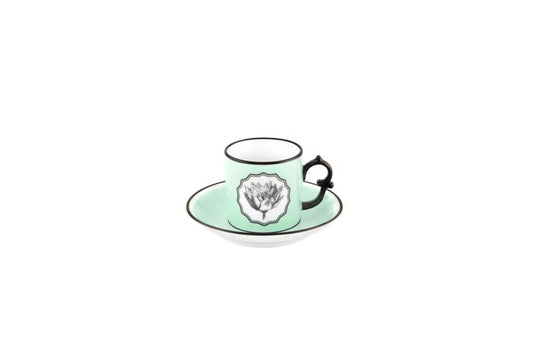 Coffee Cup And Saucer Green