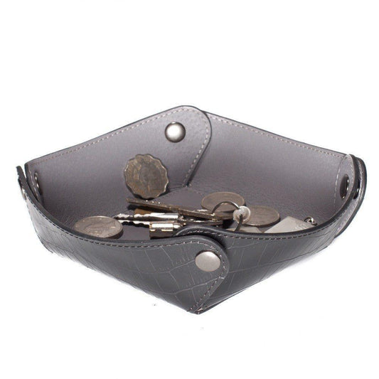 The Empty Pocket Tray Black Croc