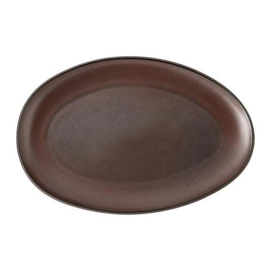 DISCONTINUED-  Platter Flat Oval 13 x 12 5/8 in