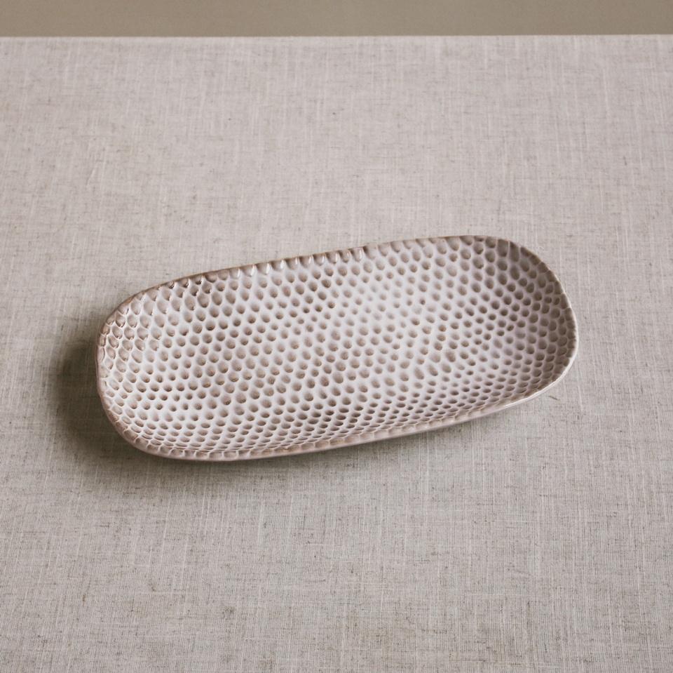 Aurora Rectangular Platter (Dusty White)