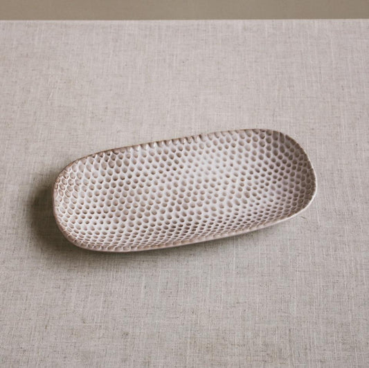 Aurora Rectangular Platter (Dusty White)
