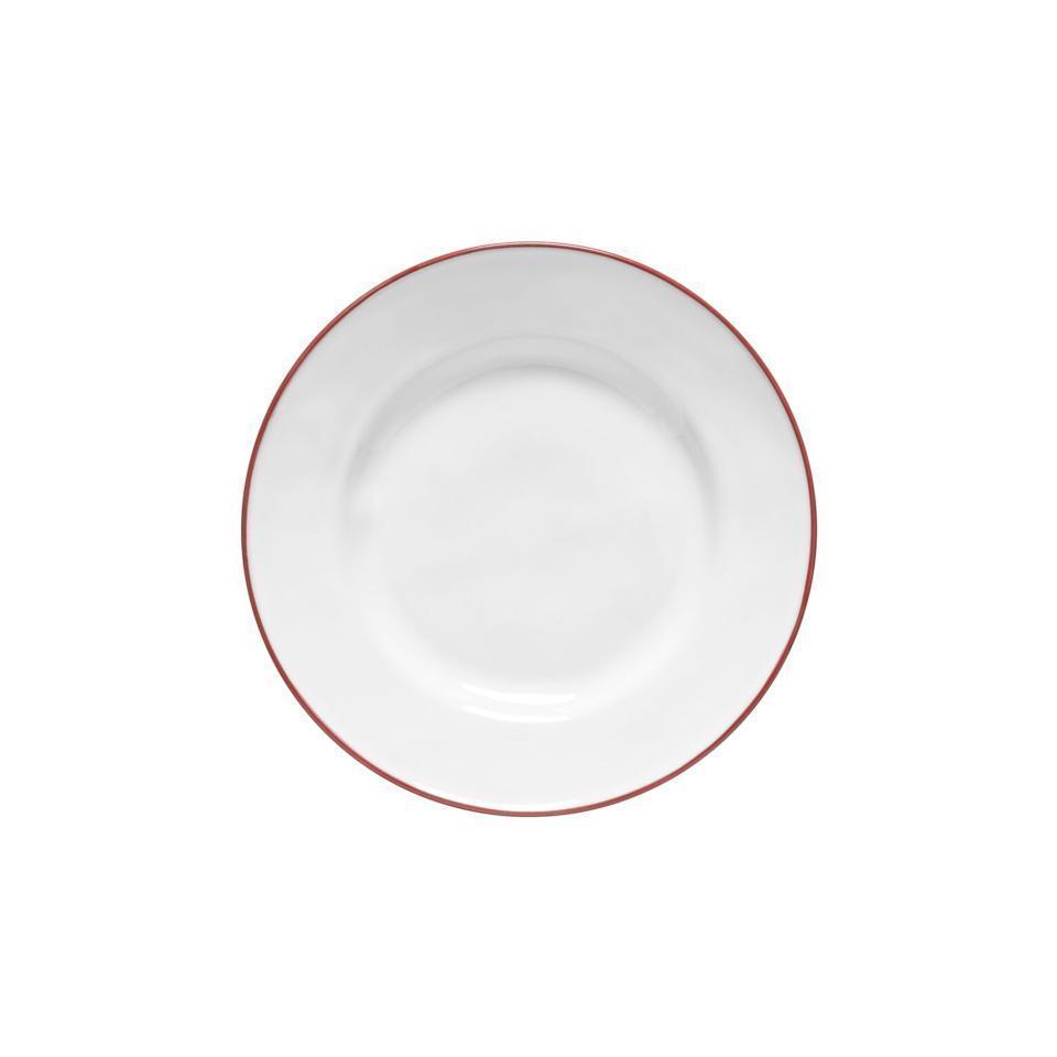 Salad/Dessert Plate 9", White-red