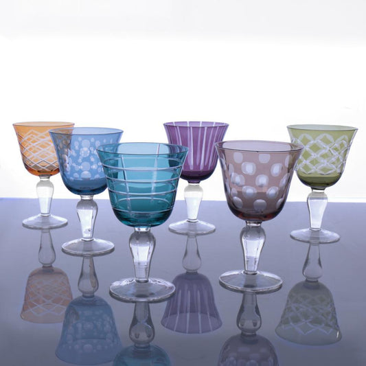 Carved Wine Set of 6 (Multi)
