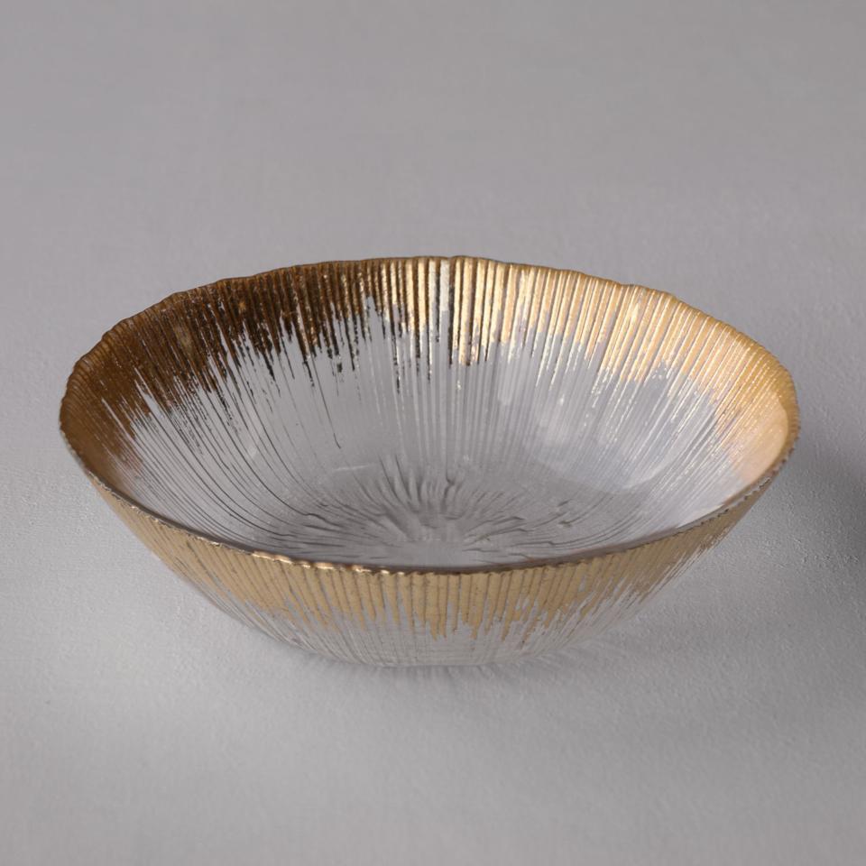 Radiant Small Bowl (Clear and Gold)