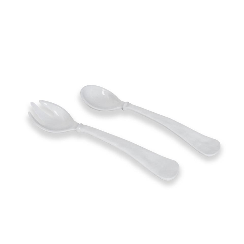 Havana Large Salad Servers (White)