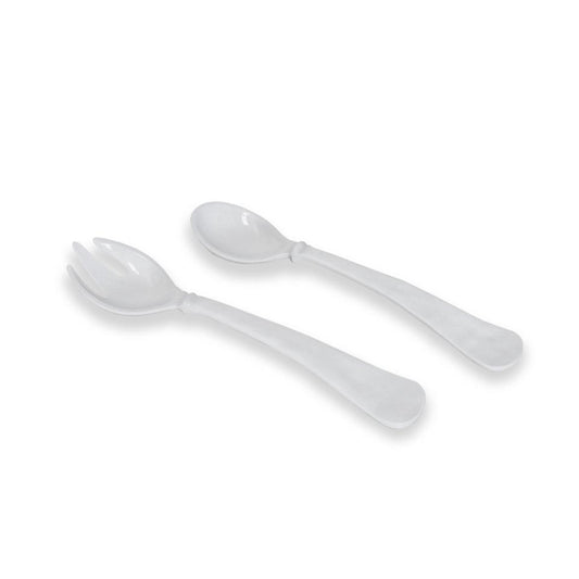 Havana Large Salad Servers (White)