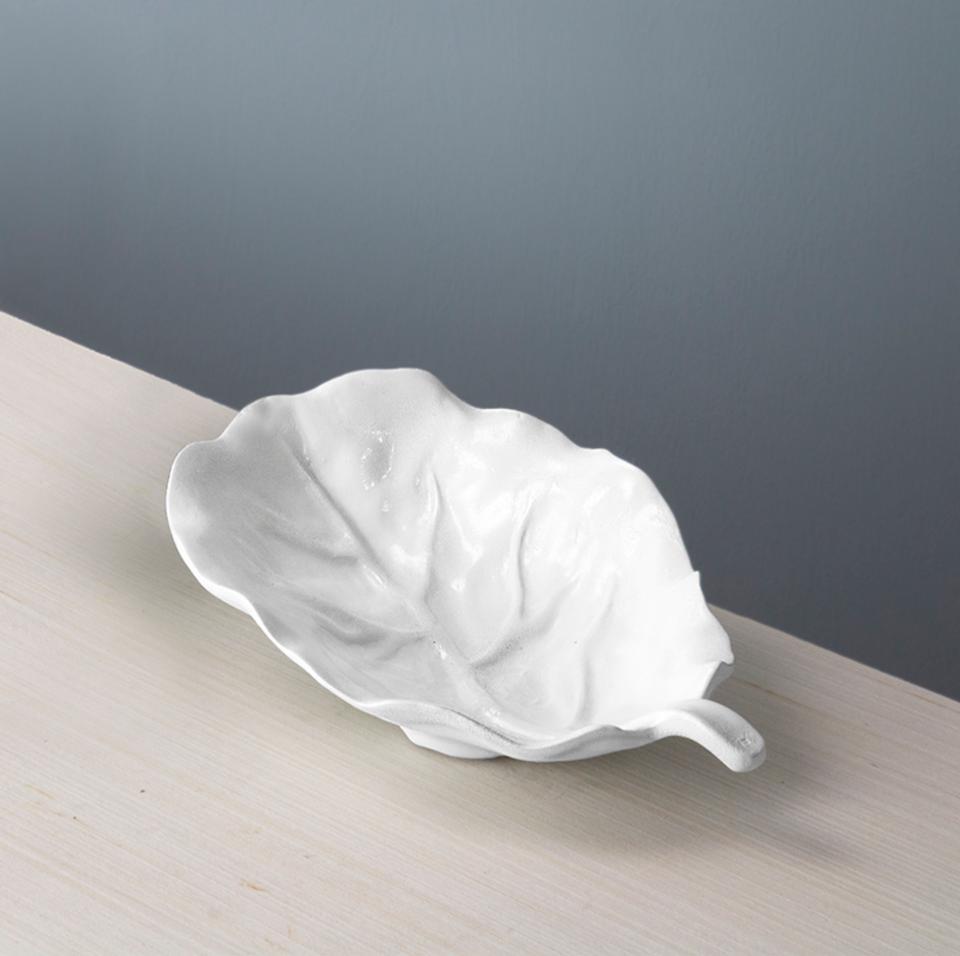 Lettuce Small Leaf Platter (White)