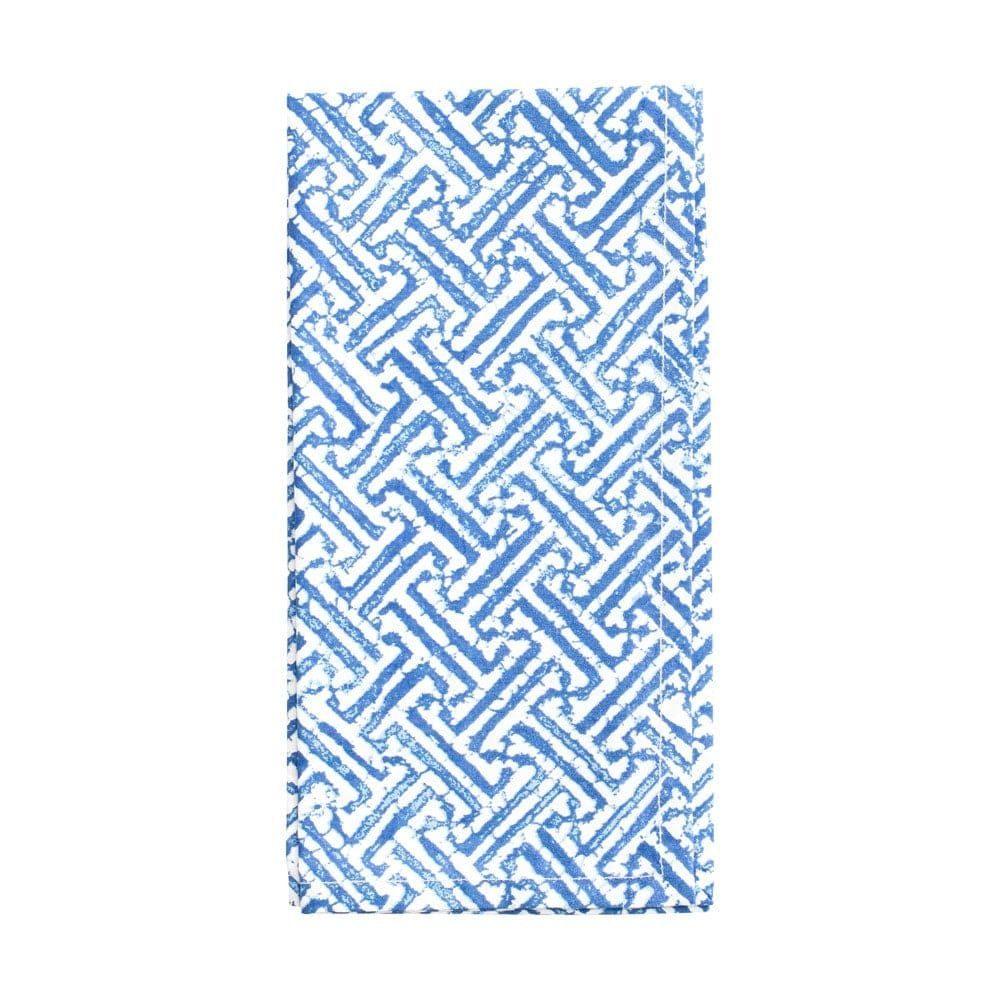 Fretwork Blue / White Napkins by Caspari