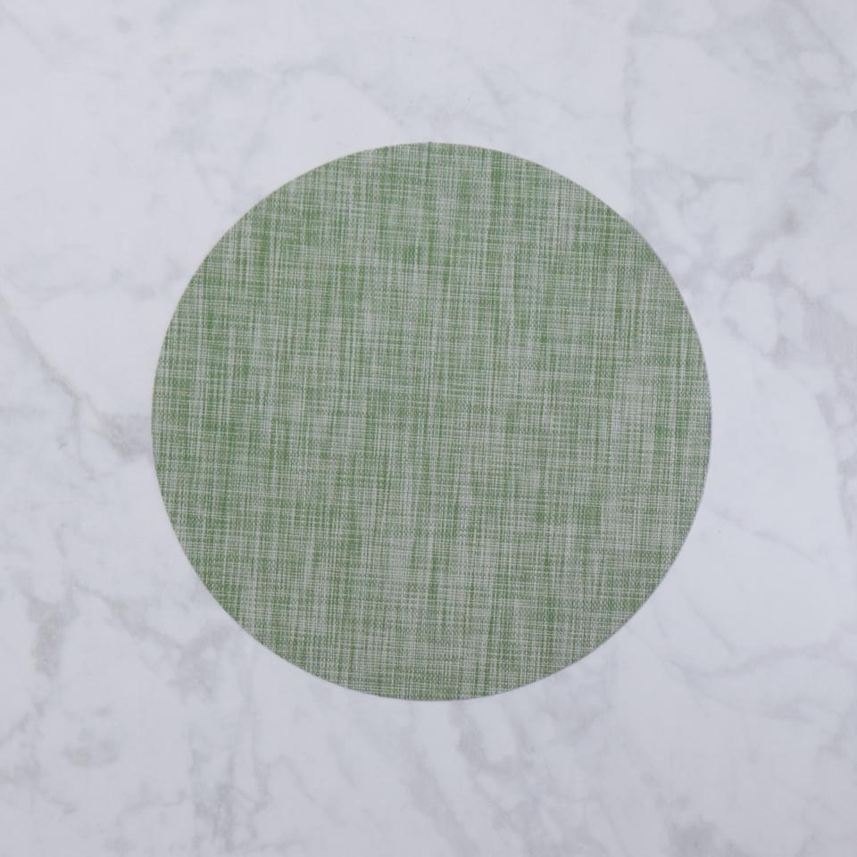 Round Woven Placemats Set of 4 (Green)