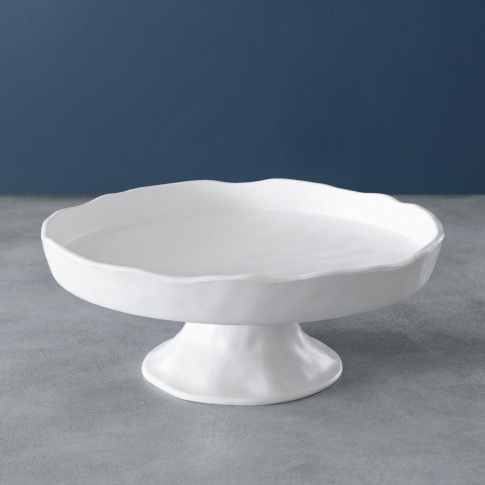 Nube Round Pedestal Cake Plate (White)