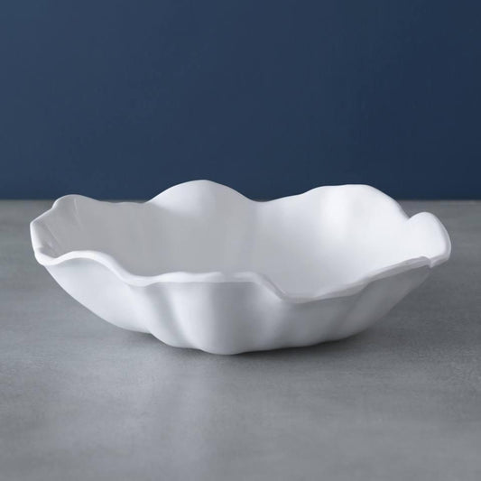 Bloom Medium Wavy Bowl (White)