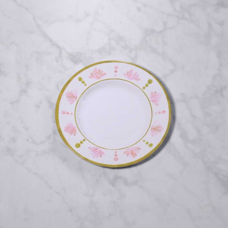 Athena Dinner Plate 11" Set of 4 (Pink and Green)