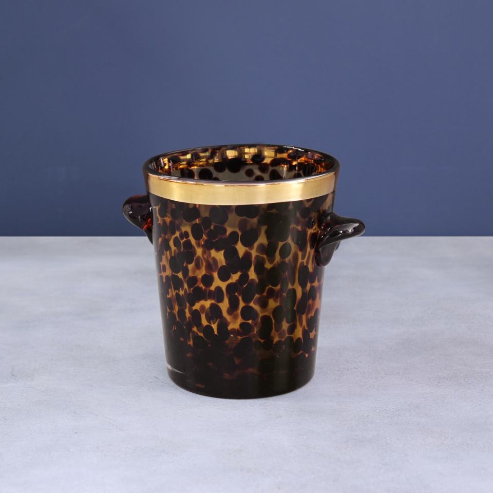 Tortoise and Gold Ice Bucket