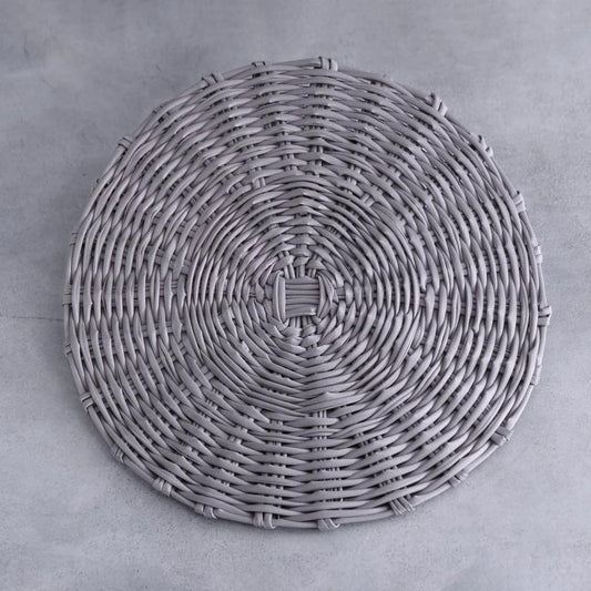 Faux Wicker Placemats Set of 4 (Grey)