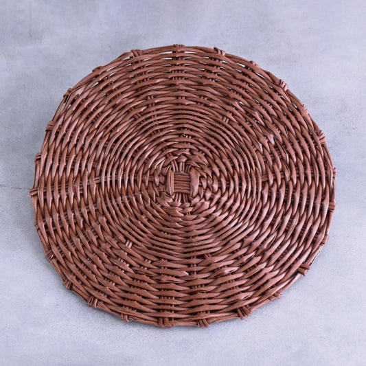 Faux Wicker Placemats Set of 4 (Brown)