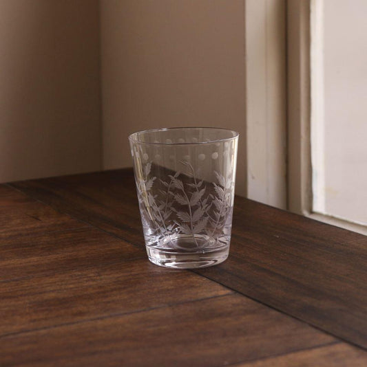 Fern with Dots Double Old Fashioned Set of 4 (Clear)