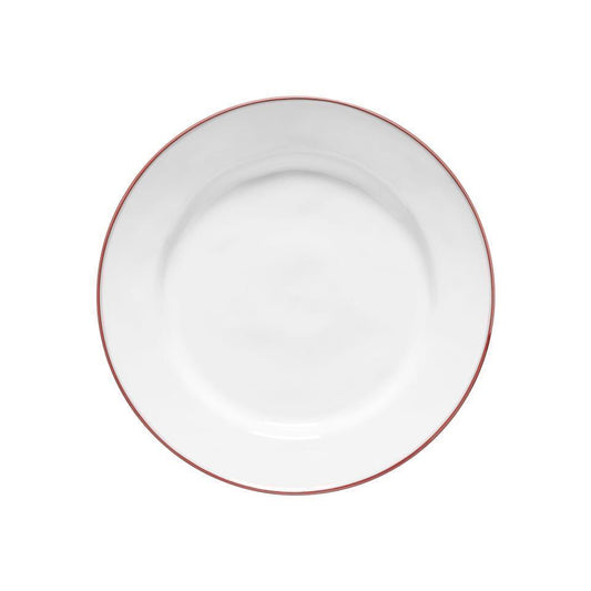 Dinner Plate 11", White-red