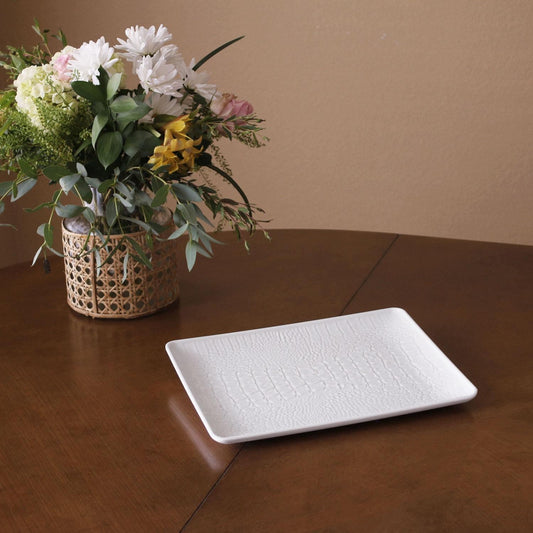Croc Medium Rectangular Tray (White)