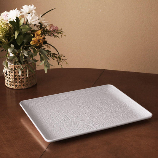 Croc Extra Large Rectangular Tray (White)
