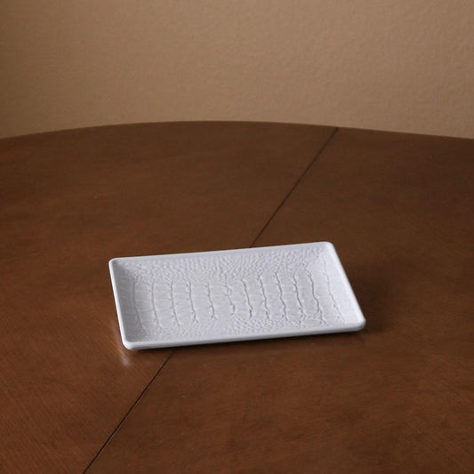 Croc Small Rectangular Tray (White)