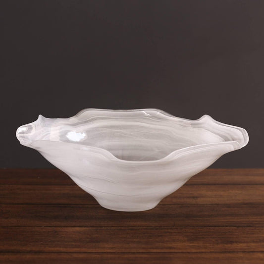 Alabaster Wave Large Bowl (White)