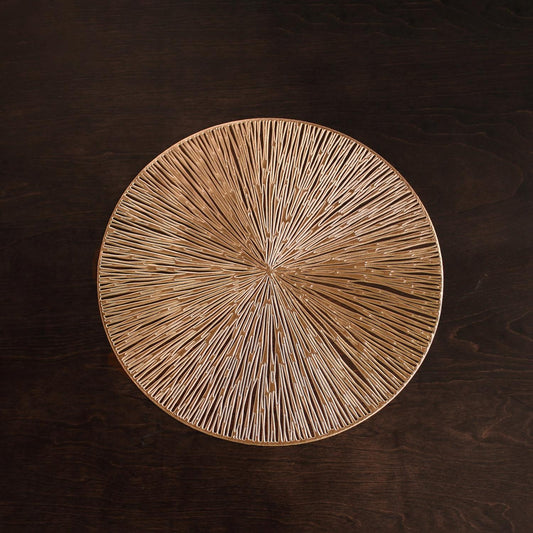 Sunburst 15" Round Placemats Set of 4 (Gold)